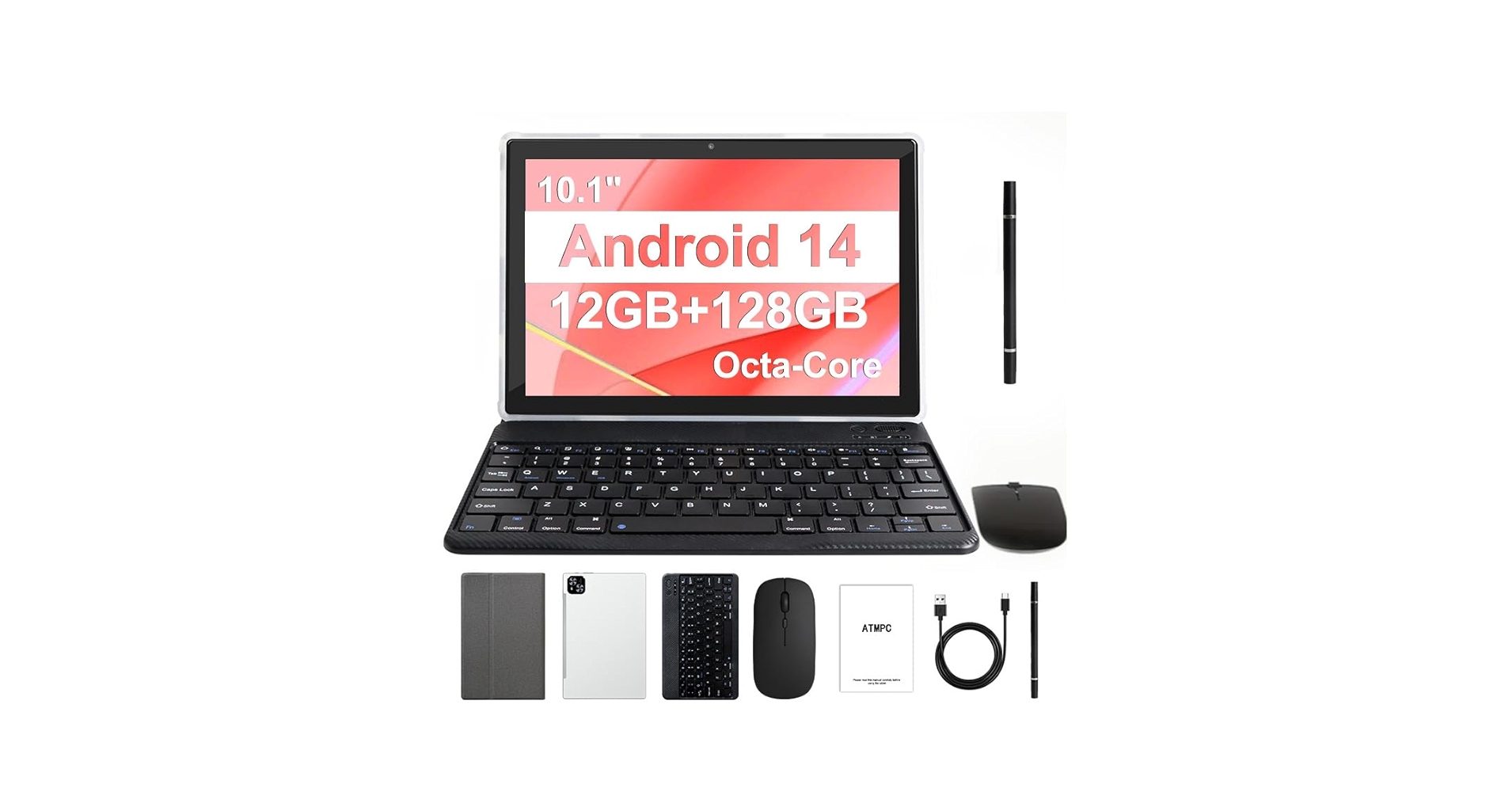 Amazon.com : ATMPC Tablet, 10 Inch Android 14 Tablets 12GB